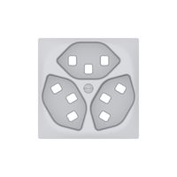 Frontplatte SIDUS alu zu 3×T23/1 mit shutter