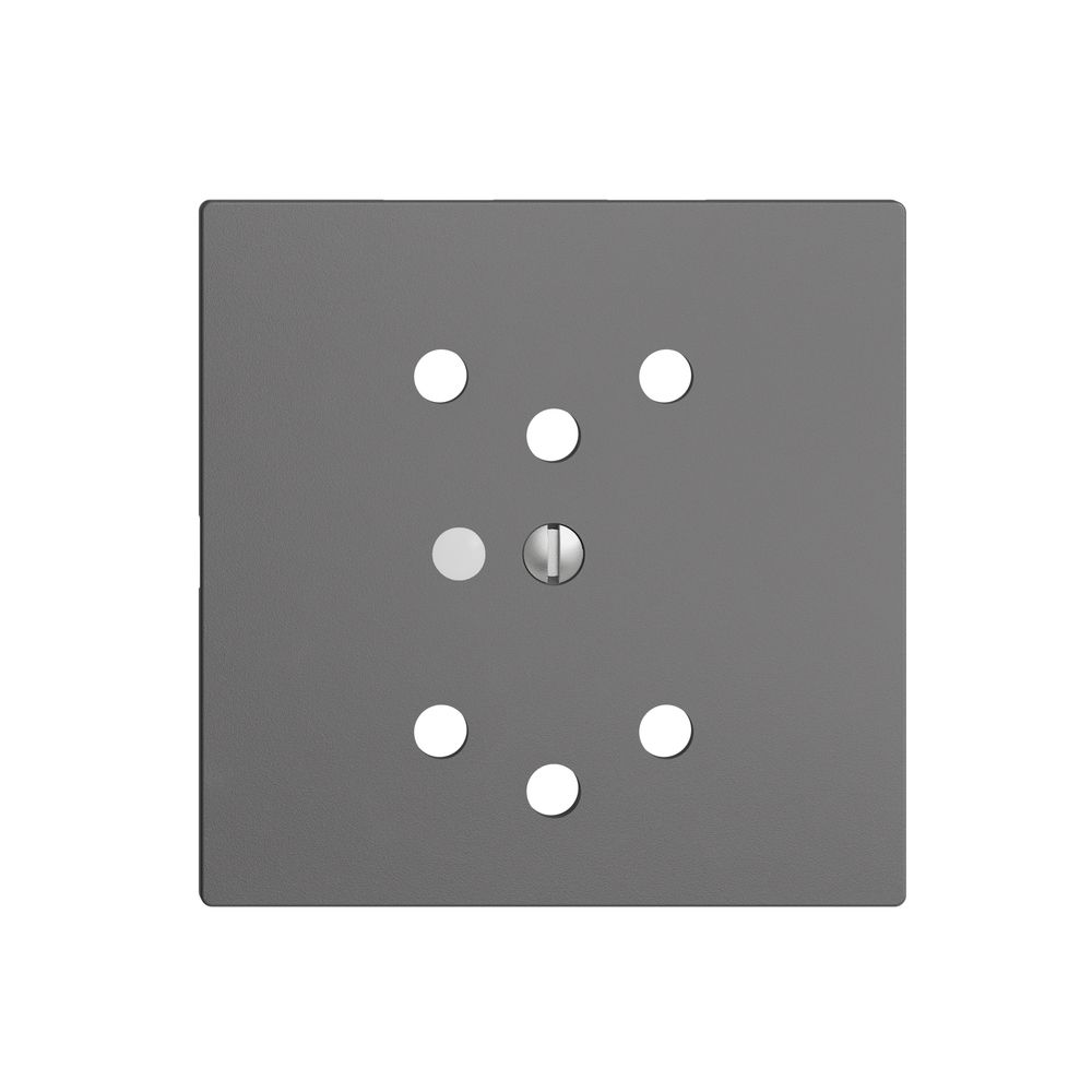 Frontset EDIZIOdue dunkelgrau 60×60mm 2×T12 mit Linse