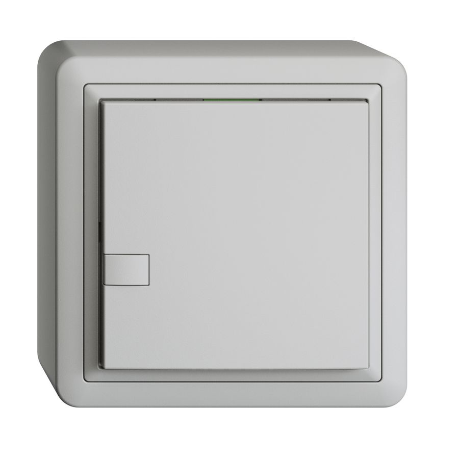 Poussoir KNX RGB AP EDUE, 250mW, s.LED, 1×poussoir, comm.1×touche, grc