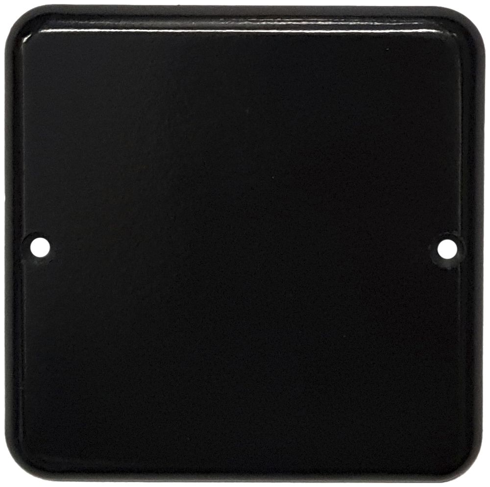 Blindabdeckplatte Gr.I schwarz, mit 2 Bef.Löchern oben/unten