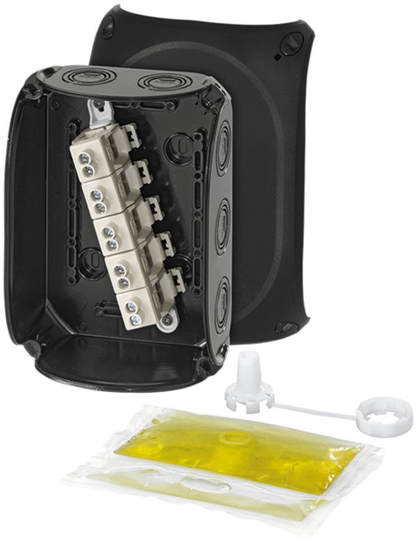 Boîte de dérivation AP Hensel WP noir 4…10mm² 5P 1200ml 63A