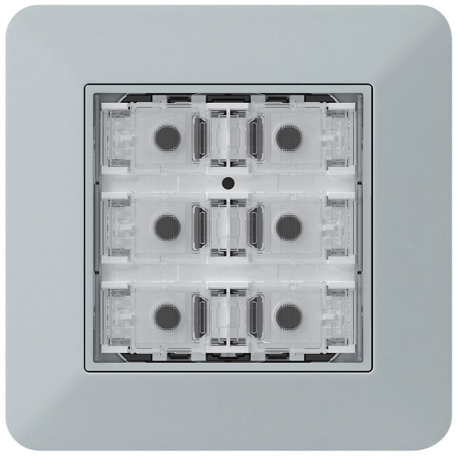 Poussoir KNX ENC KTR p.6×touches 6×points actionnables LED gris