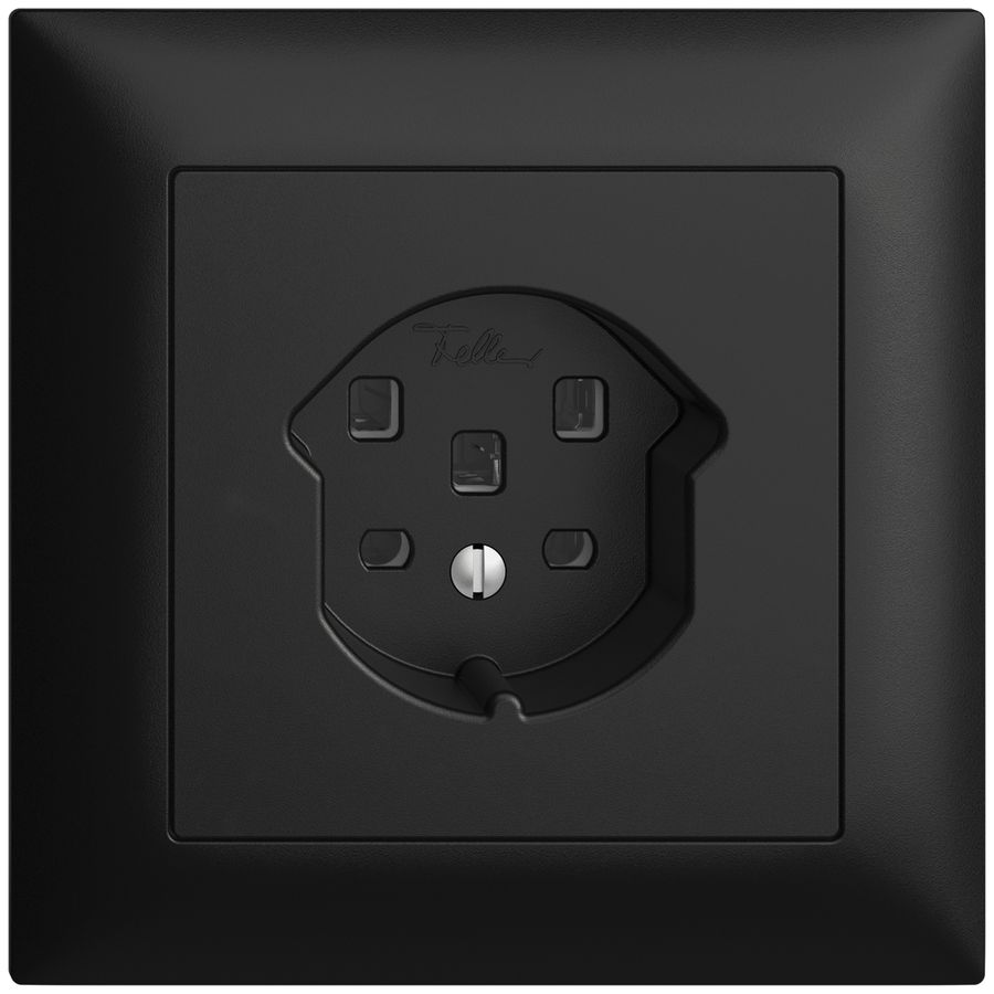 UP-Steckdose EDIZIOdue T25 16A schwarz, mit Steckklemmen