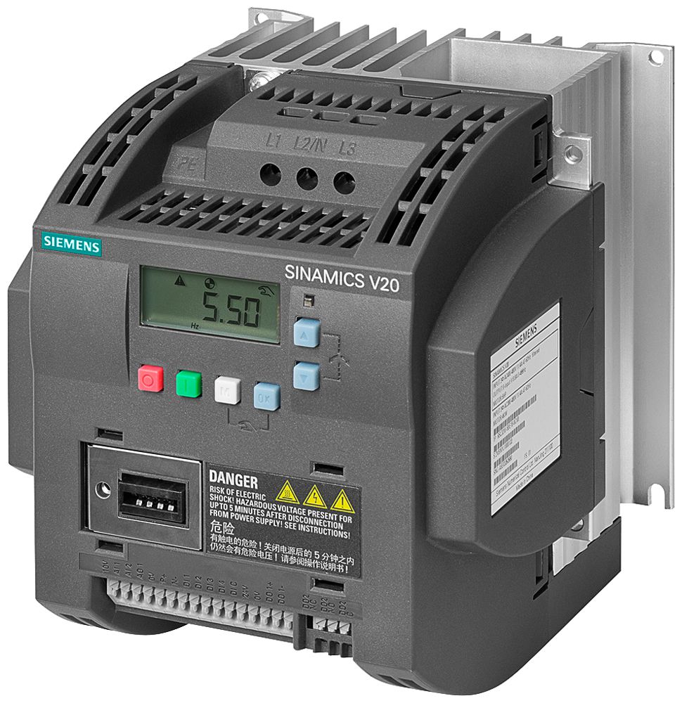 Frequenzumrichter Siemens SINAMICS V20 4kW 3AC Klasse A Modbus