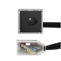 EB-Steckdose EDIZIOdue T13 L1 schwarz für Flachkabel Technofil