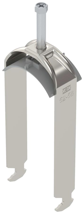 Fixation rapide BET 2056 pied à H matière synthétique 52…58mm 2×câble A2 1.4301