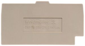 Abschluss-/Zwischenplatte Weidmüller ZAP/TW ZDU/ZPE 2.5N/4AN 57.5×54.75mm beige