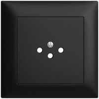 UP-Frontset EDIZIOdue schwarz 88×88mm 1×T12 mit Shutter