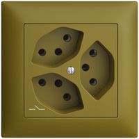 Prise ENC EDIZIOdue 3×T13 olive 1×S