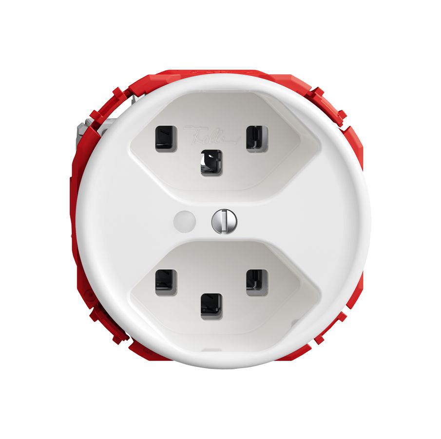 Steckdose STANDARDdue SNAPFIX® 2×T23 mit LED ws