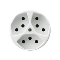 Einsatz zu UP-Steckdose basico 3×Typ 13 weiss