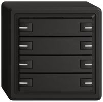 AP-KNX-Taster RGB EDIZIO.liv SNAPFIX® Temperaturfüh.RGB-LED 8×T 1-Tbed.sz