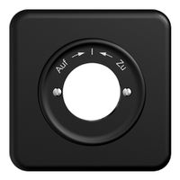 Frontset STANDARDdue Auf->I<-Zu schwarz 90×90mm für Schwenktaster