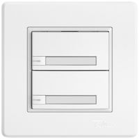 UP-KNX-Taster RGB EDIZIO.liv SNAPFIX® Temperaturfüh.RGB-LED Pap.2×T 1-Tbed.ws