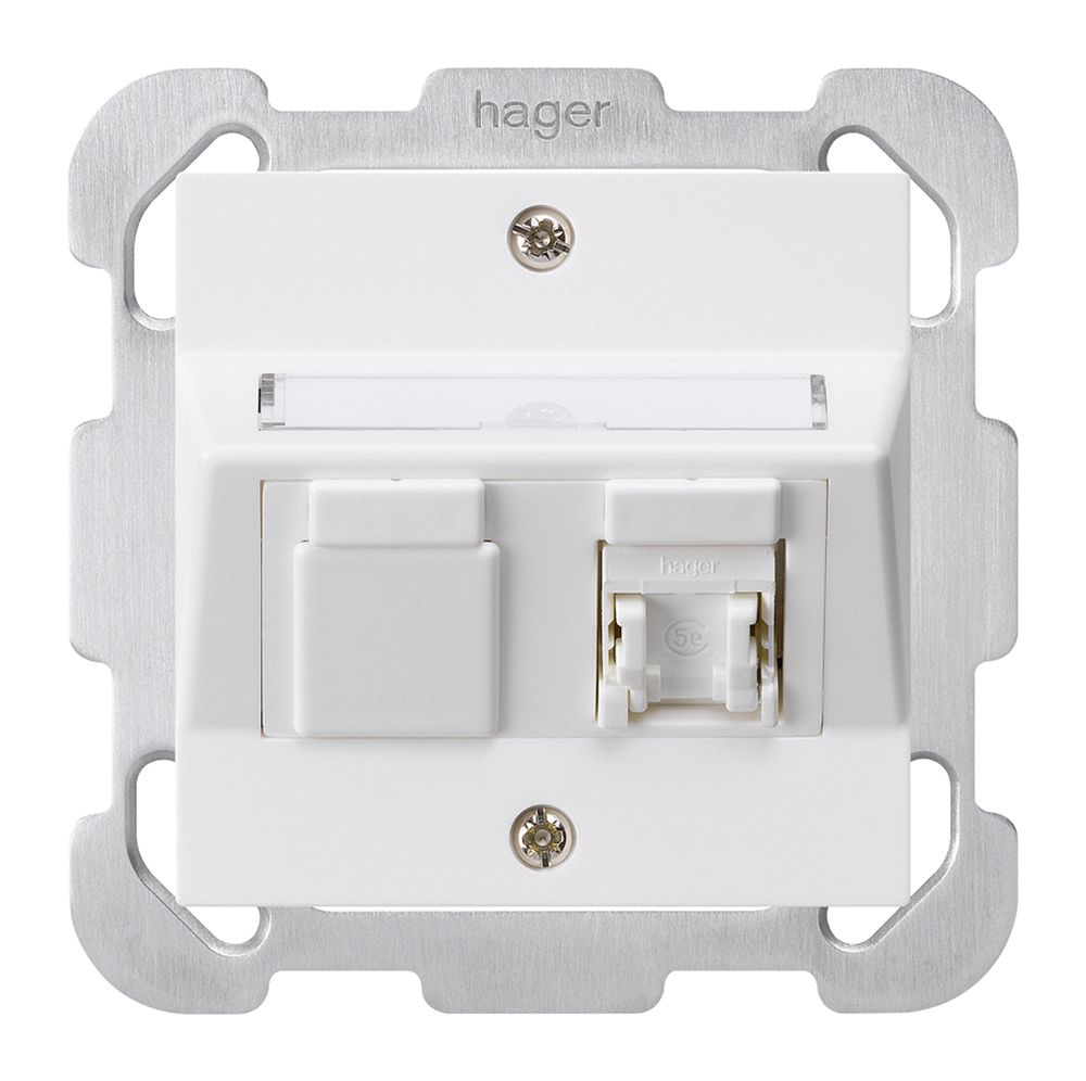 UP-Montage-Set kallysto B Kat.5e 1RJ45/u weiss