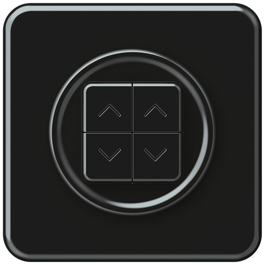 Interrupteur stores ENC origin 2P 4×touches 92×92mm noir