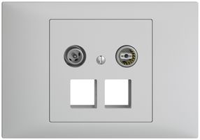 Presa multimedia 11dB INS Edue BKE presa terminale/passaggio 2×RJ45 Keystone grc