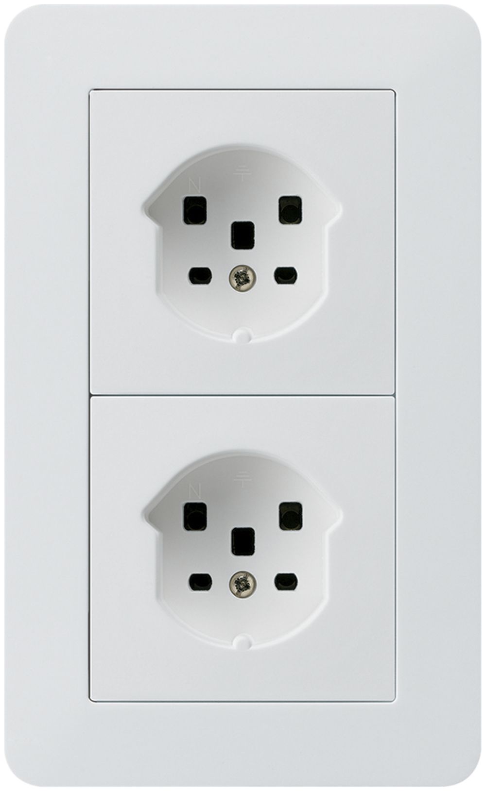 Combi ENC 2×1 HA kallysto.trend 2×type 25 avec bornes enfichables blanc