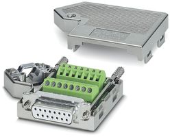 Presa D-Sub 15L femminile schermata con morsetto a vite