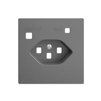 Frontset EDIZIOdue zu FI-Steckdose F, T23, dunkelgrau