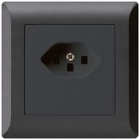 UP-Steckdose kallysto.line T23 schwarz Schraubklemme