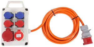 Stromverteiler Schönenberger 1×CEE32/5 1×CEE16/5 2×T23 2×T25 IP44 5m