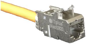 Buchse ITplus RJ45/s, Kat.6A ISO Metall 10G mit Staubschutz, weiss