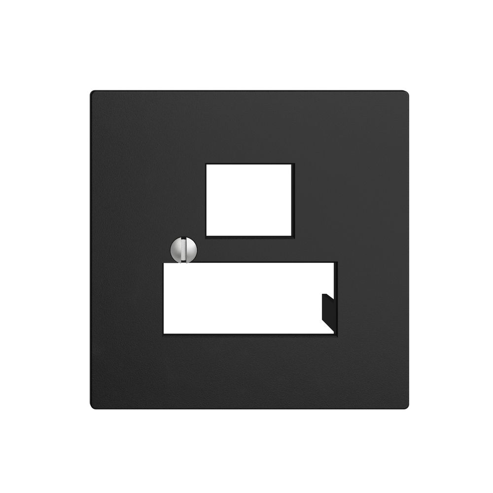 Frontplatte 3×RJ45 EDIZIOdue schwarz R&M swissline