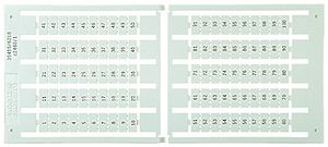 Etiquette de marquage 6×12mm sans marquage, 5 cartes à 100