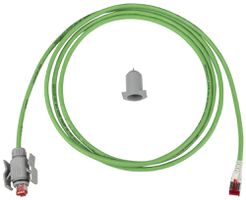 Patchkabel RJ45 R&MIndustrial, Kat.6A S/FTP, 4P, PUR LSZH grün, IP20↔IP67, 2.5m