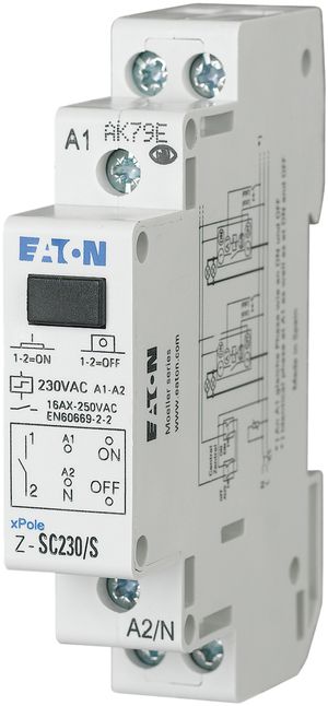 Interrutore impulso + modulo commando ETN 230VAC 1Ch 32A