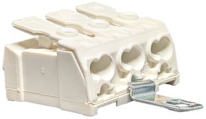 Verbindungsklemme 3P 0.5…2.5mm² Betätigungshebeln Erdungsbügel ws