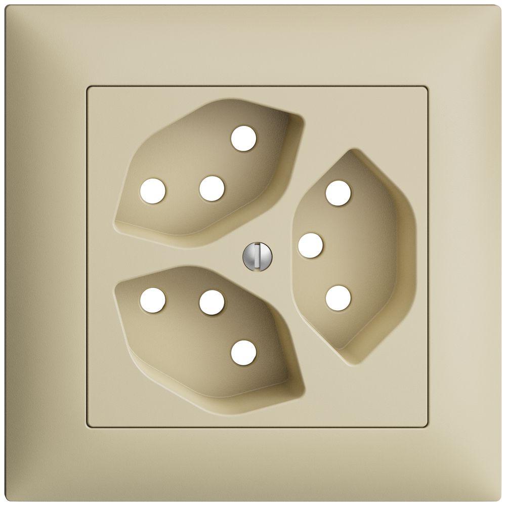 Frontset EDIZIOdue vanille 88×88mm 3×T13