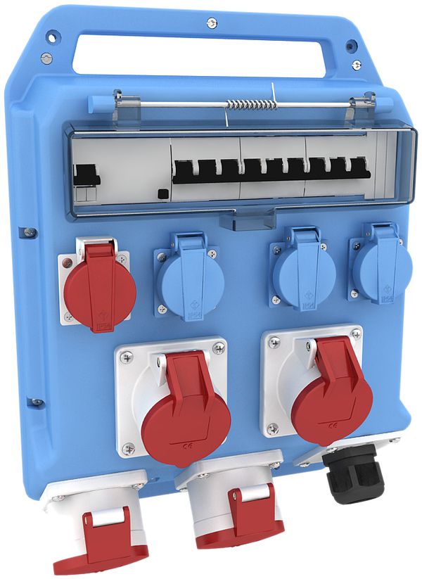 Kunststoff-Stromverteiler Bals EVKB 73, blau IP44