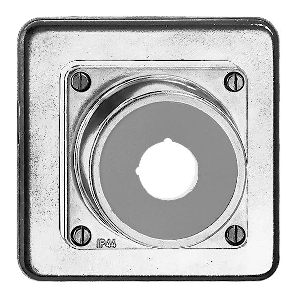 UP-Blindabdeckung nass Al glb mit Bohrung 22.5mm