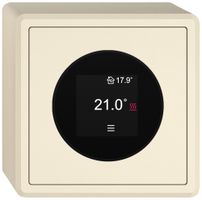 AP-Raumthermostat EDIZIO.liv SNAPFIX® 230VAC 4…30°C 74×74mm crema