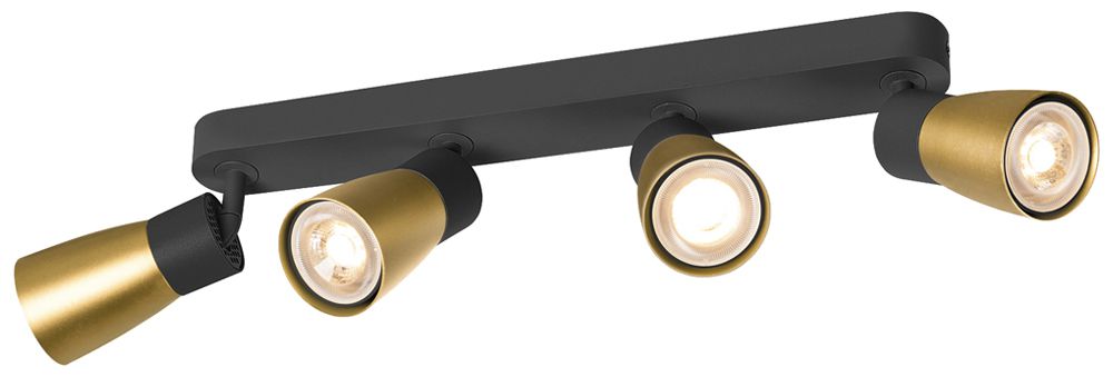 Spot SLV PURI 2.0 Dome CW GU10 4×6W REG 365×42×138mm nero/oro