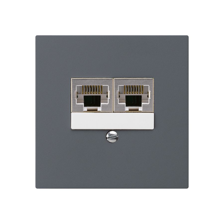 UP-Dose kallysto 2×RJ45s parallel anthrazit