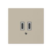 USB-Ladesteckdose Hager kallysto C-C 20W 5V 60×60mm beige