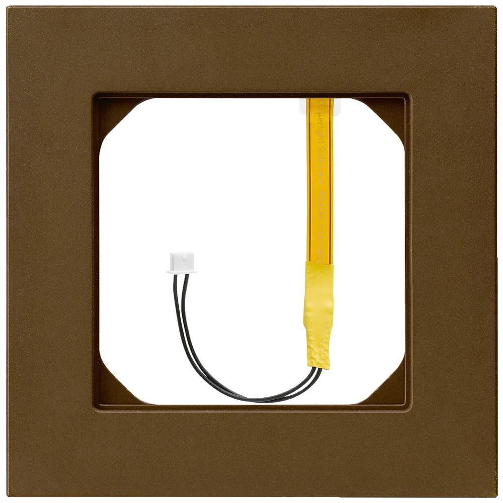 Cadre de recouvrement kallysto.pro 1×1 brun pour éclairage blanc