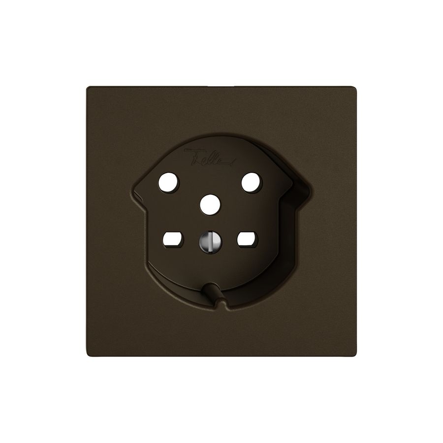 Montageset EDIZIO.liv SNAPFIX® für Steckdose T15 br