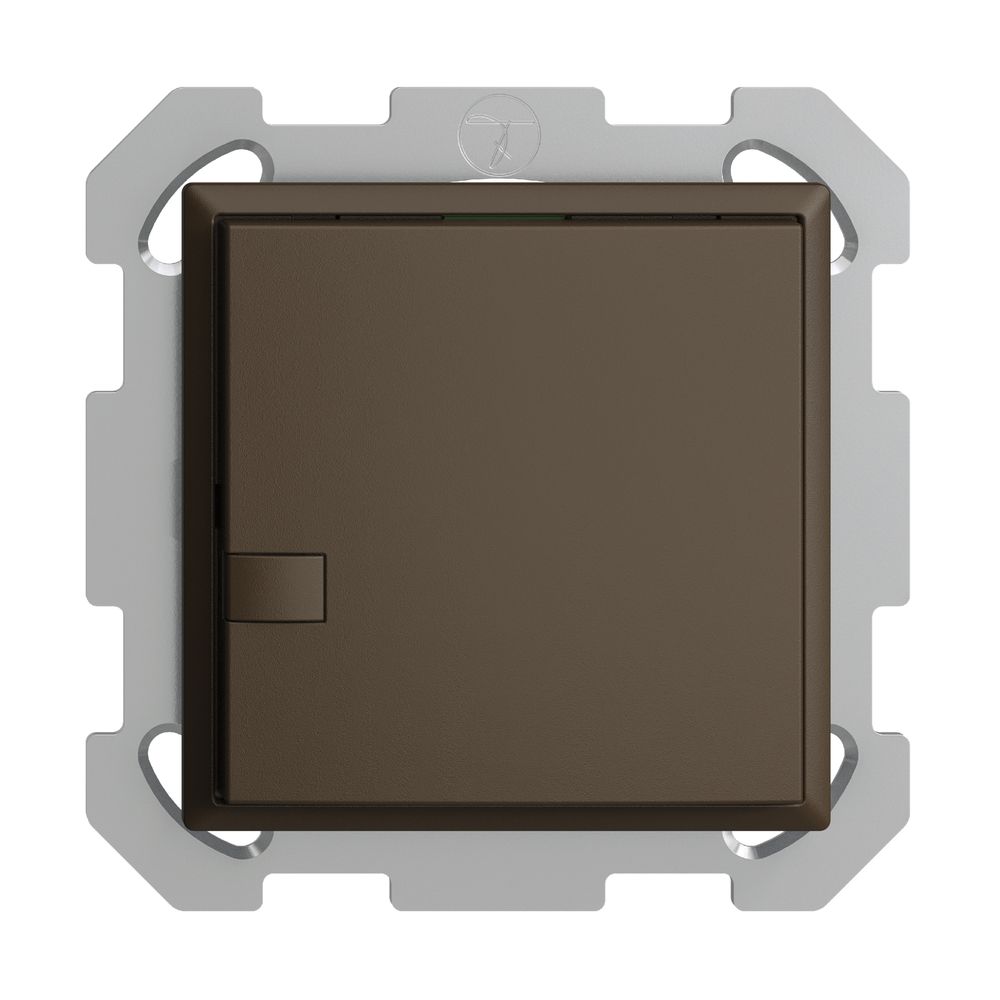 Poussoir univ. ENC 1×1t bornes à vis EDIZIOdue coffee, sans LED