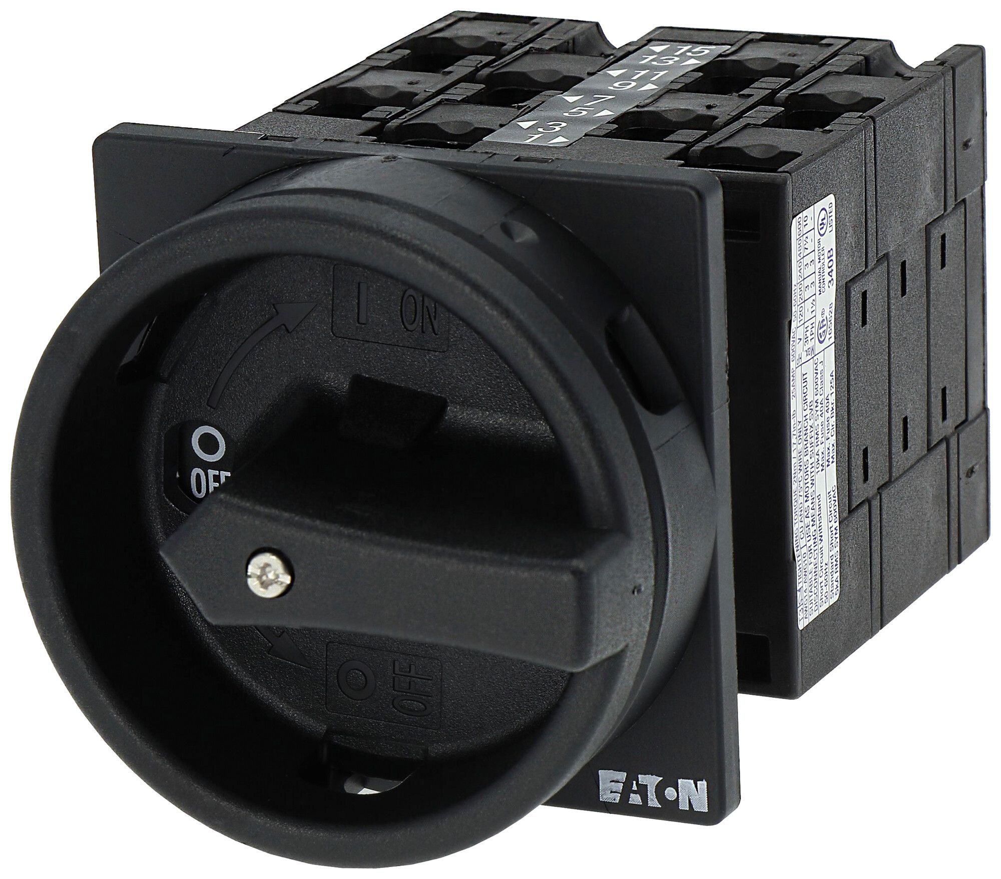 Section.de charge INC Eaton T3-4-15682/EA/SVB-SW 6P 32A 690V 1NC 1NO IP65 noir