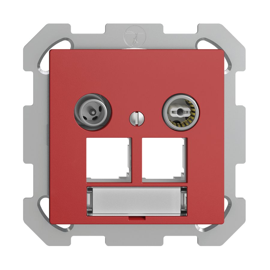 Prise multimédia ENC EDIZIOdue FM EASYNET 4dB, p.2×RJ45 S-One, berry