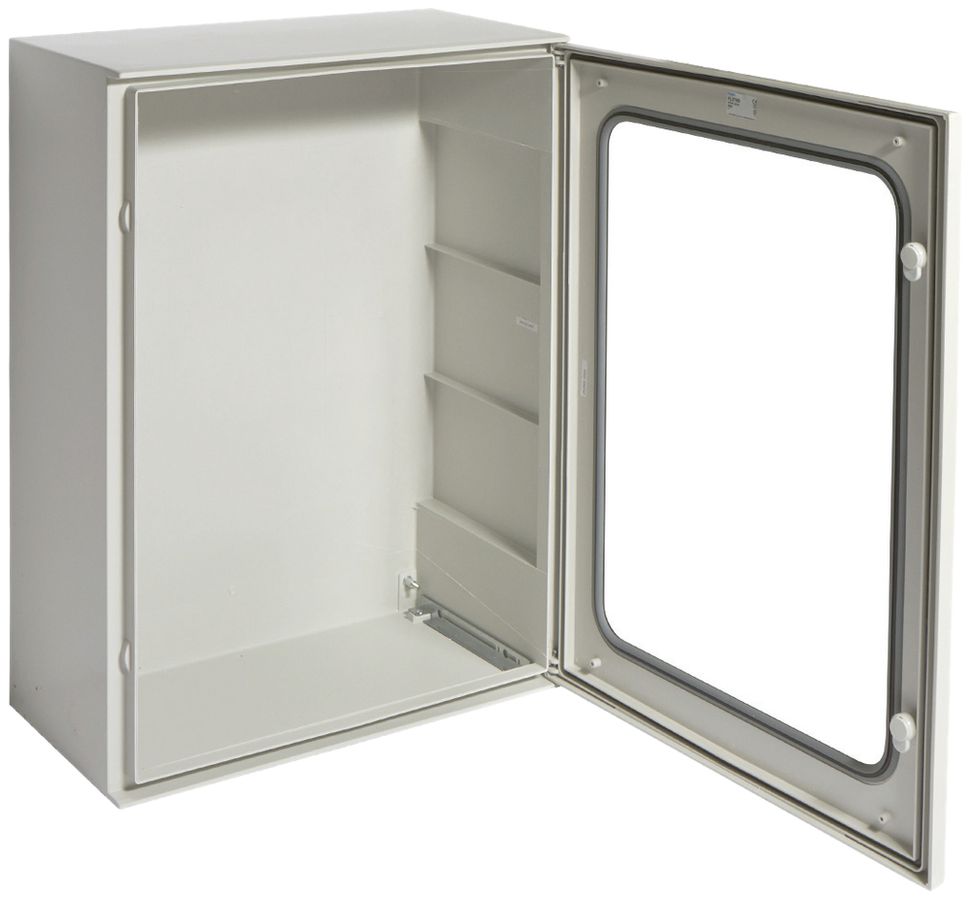 Coffret AP Hager Orion.Plus polyester 600×800×300mm IP65 SKII grc porte vitrée