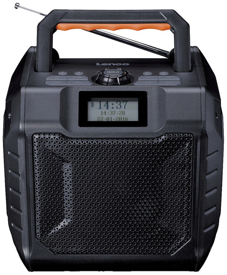 Radio LENCO ODR-160GY DAB+/FM/Bluetooth/Aux-in 35W (RMS) 230V/accu nero