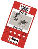 Bezeichnungskarte TEK 17×6mm gelb 735 Stk