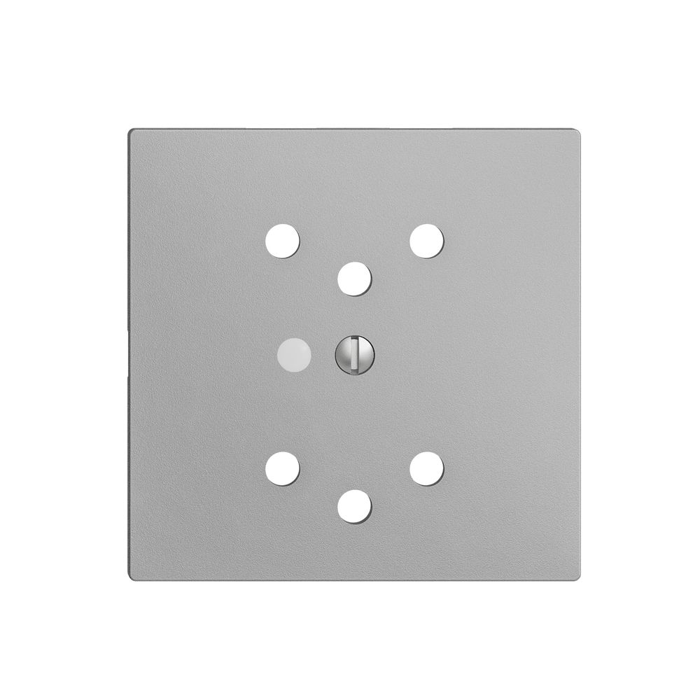 Frontset EDIZIOdue silver 60×60mm 2×T12 mit Linse