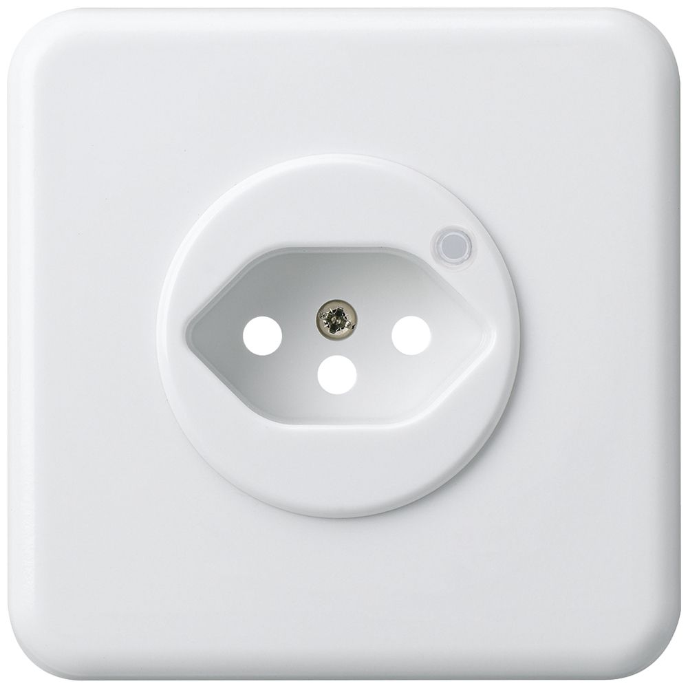 UP-Frontset zu Steckdose Hager basico 1×Typ 13 beleuchtet G weiss