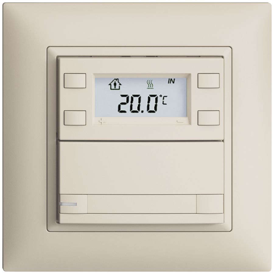 Poussoir RTH ENC KNX 1× EDIZIOdue FMI crema, avec pap.+LED RGB